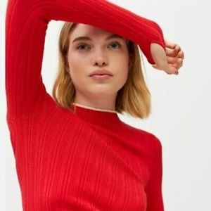 Urban Outfitters Red Open Back Sweater